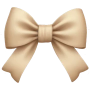 Beige bow  sticker