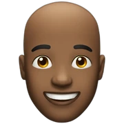 Bald black guy happy sticker