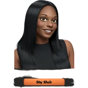 smiling girl with black hair sticker