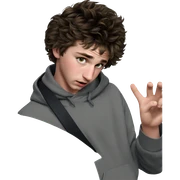 realistic portrait of a boy sticker