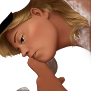 blonde boy portrait closeup sticker
