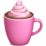 Pink hot chocolate  sticker