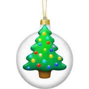 Iridescent Christmas tree ornament sticker