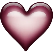 Burgundy glass heart sticker