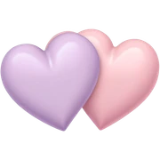 Two-hearts-coloured-light-pastel-shade sticker