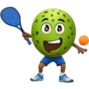 Kiwi playing pickleball sticker