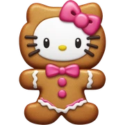 Hello kitty gingerbread man style sticker