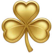 gold outline-clover sticker