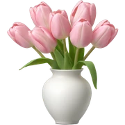 Light pink tulips in white vase sticker