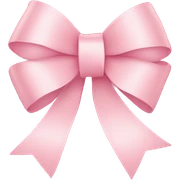 light pink ribbon bow sticker