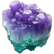 Fluorite crystal cluster sticker