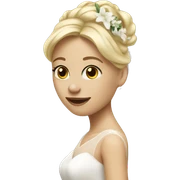 Wedding blond girl sticker