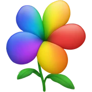 A Flower with Rainbow Petals sticker