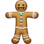 Pastel gingerbread man sticker