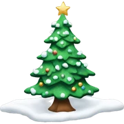 Christmas tree with snow sticker