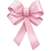 light pink ribbon bow sticker