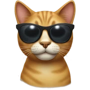 Cat with sunglasses sticker