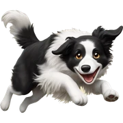 Border collie jumping  sticker