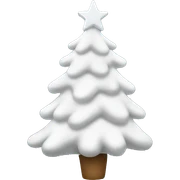 White Christmas Tree sticker