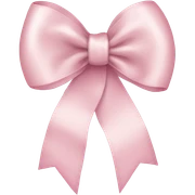 light pink ribbon bow sticker