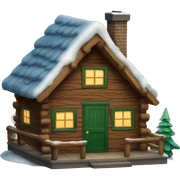Christmas cabin sticker