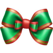 Christmas bow sticker