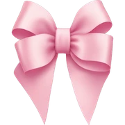 light pink ribbon bow sticker