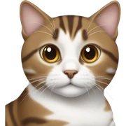 Brown and white tabby laying  sticker