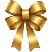 Gold bow sticker