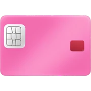 pink credit card sticker
