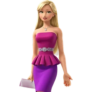 blonde girl in elegant dress sticker