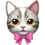 cat with pink bow sticker