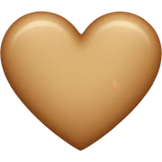 Light brown heart  sticker