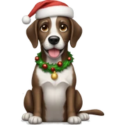 Christmas dog sticker