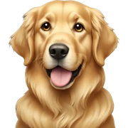 Golden retriever sitting sticker