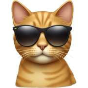 Cat with sunglasses sticker