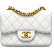White Chanel purse sticker