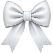 White bow sticker