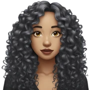 Sophia Loreen black curls sticker