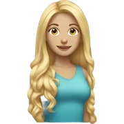 blonde woman with long hair sticker