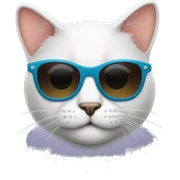 Cat with sunglasses sticker
