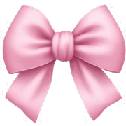 Baby pink bow sticker