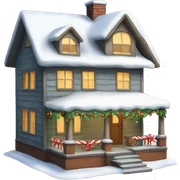 christmas house  sticker