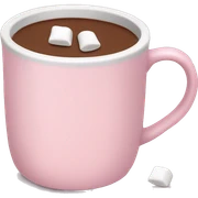 Light Pink mug of hot chocolate with marshmallows  sticker