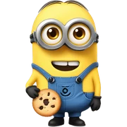 Minion with a cookie sticker