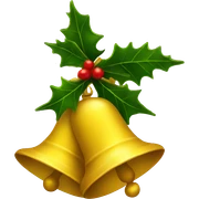 Yellow Christmas bells sticker