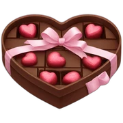Heart shaped chocolate box sticker