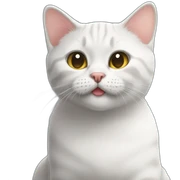 british short-hair cat kissing sticker
