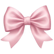 Light pink satin bow sticker