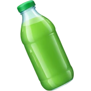 Bottled green juice sticker
